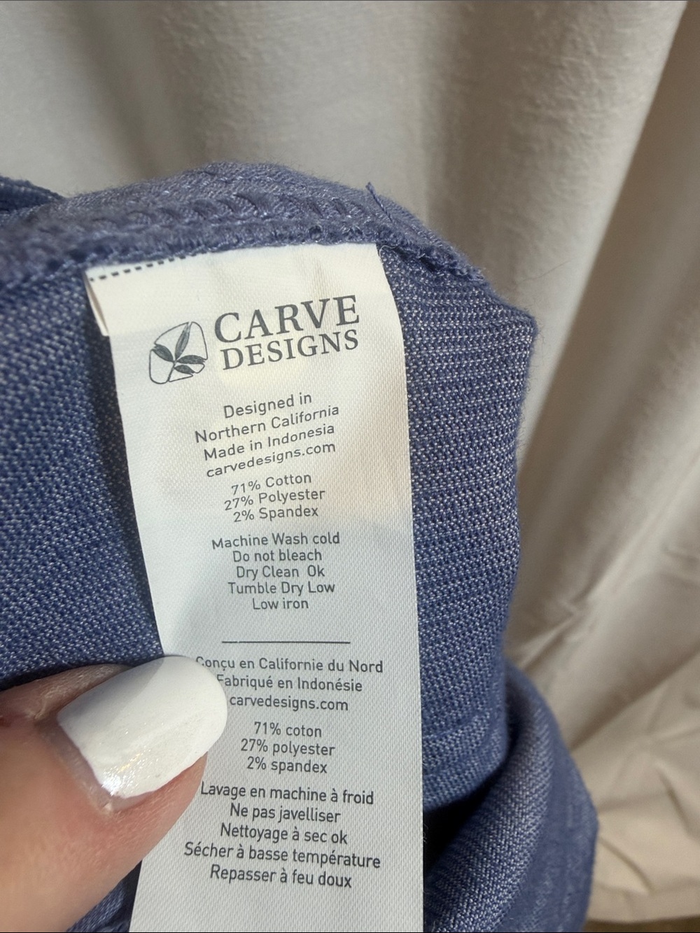 Carve Designs Blue corduroy Cutoff Shorts 12 - Picture 7 of 8
